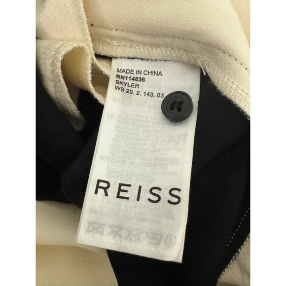 New ~ REISS ~ Skyler Colourblock Mini Dress 6 100% VISCOSE , POCKETS - Picture 7 of 10